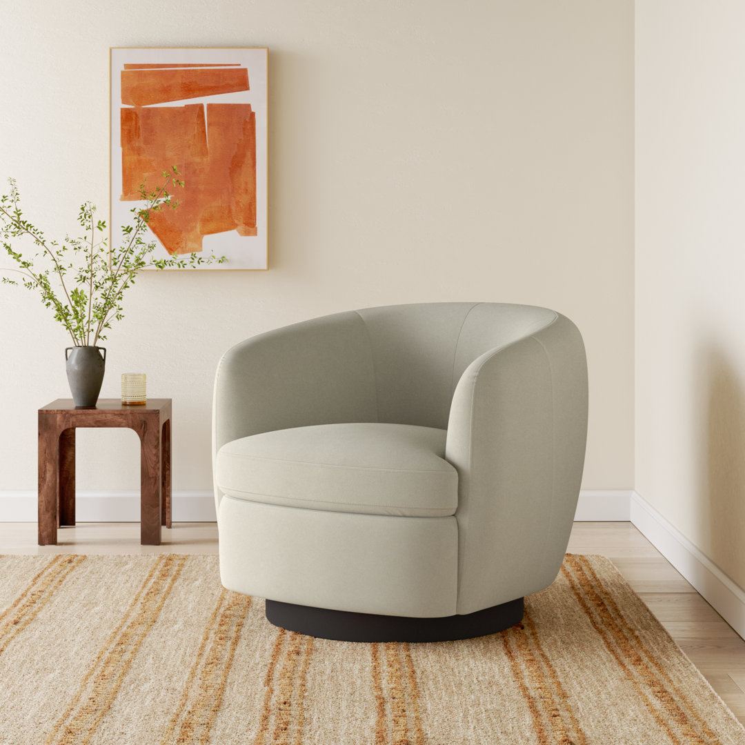 Marcy Upholstered Swivel Barrel Chair